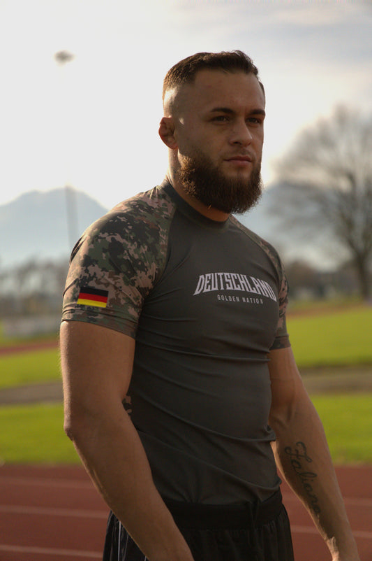 Deutschland – Rashguard Grün Camo