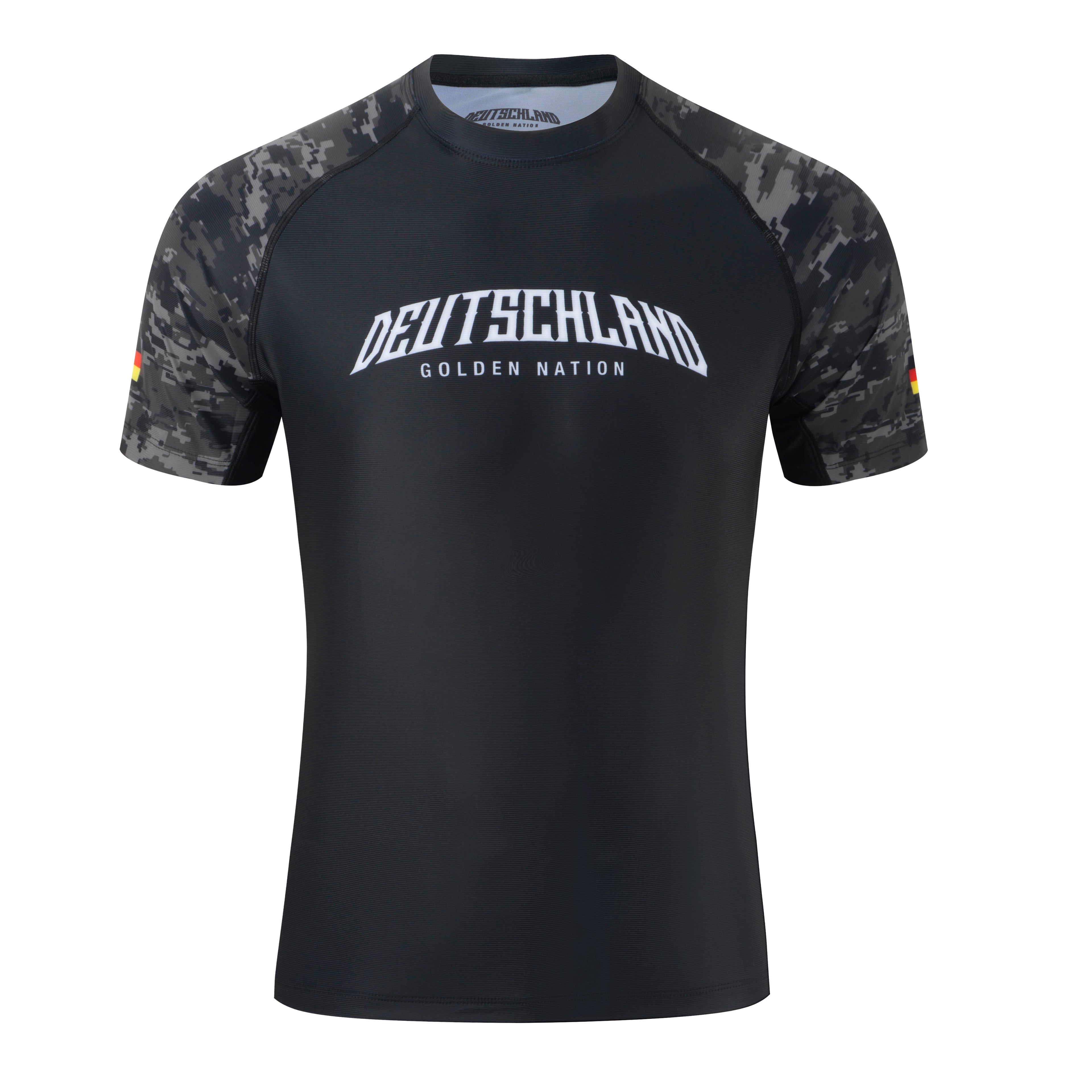 Deutschland - Rashguard (Schwarz Camo)