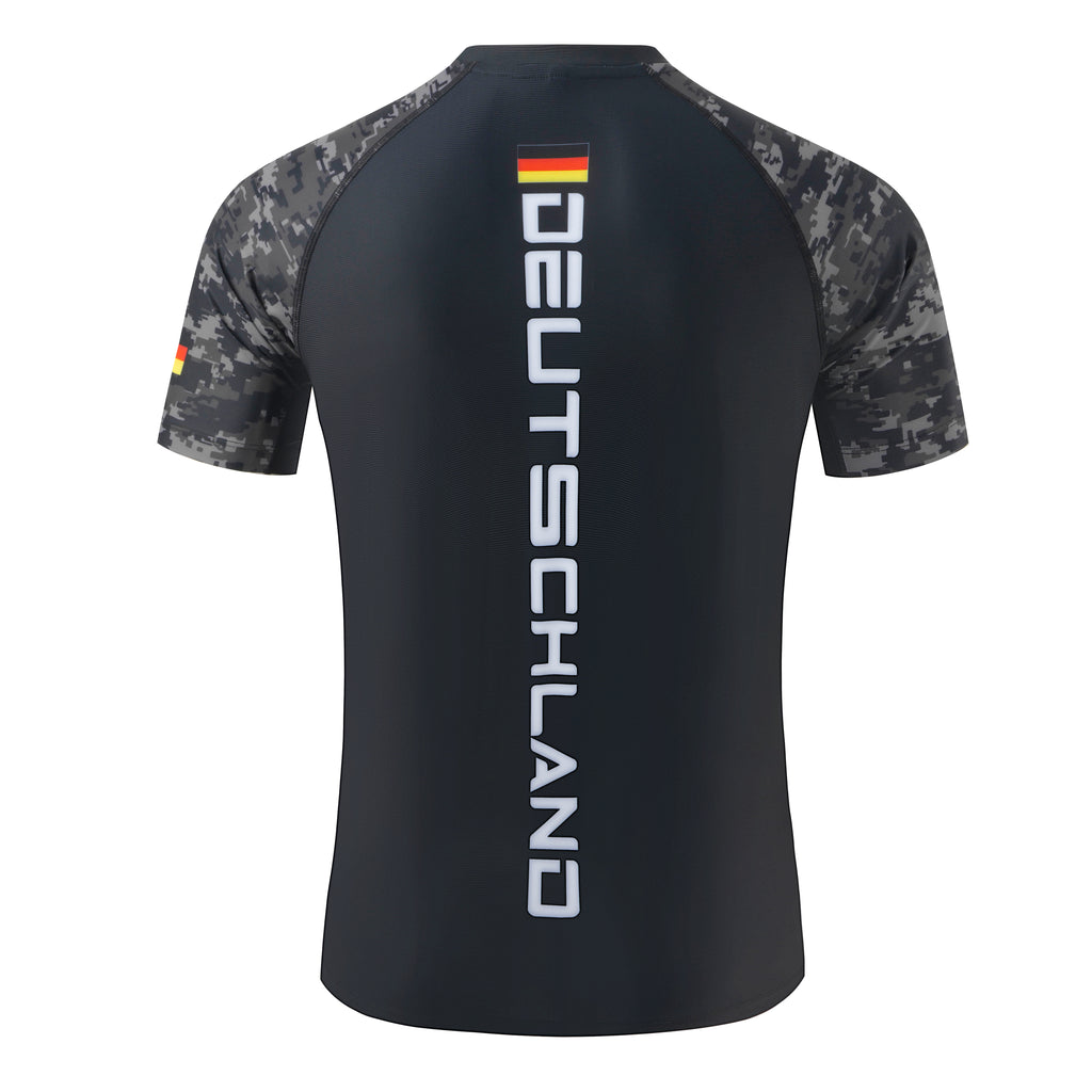 Deutschland - Rashguard (Schwarz Camo)