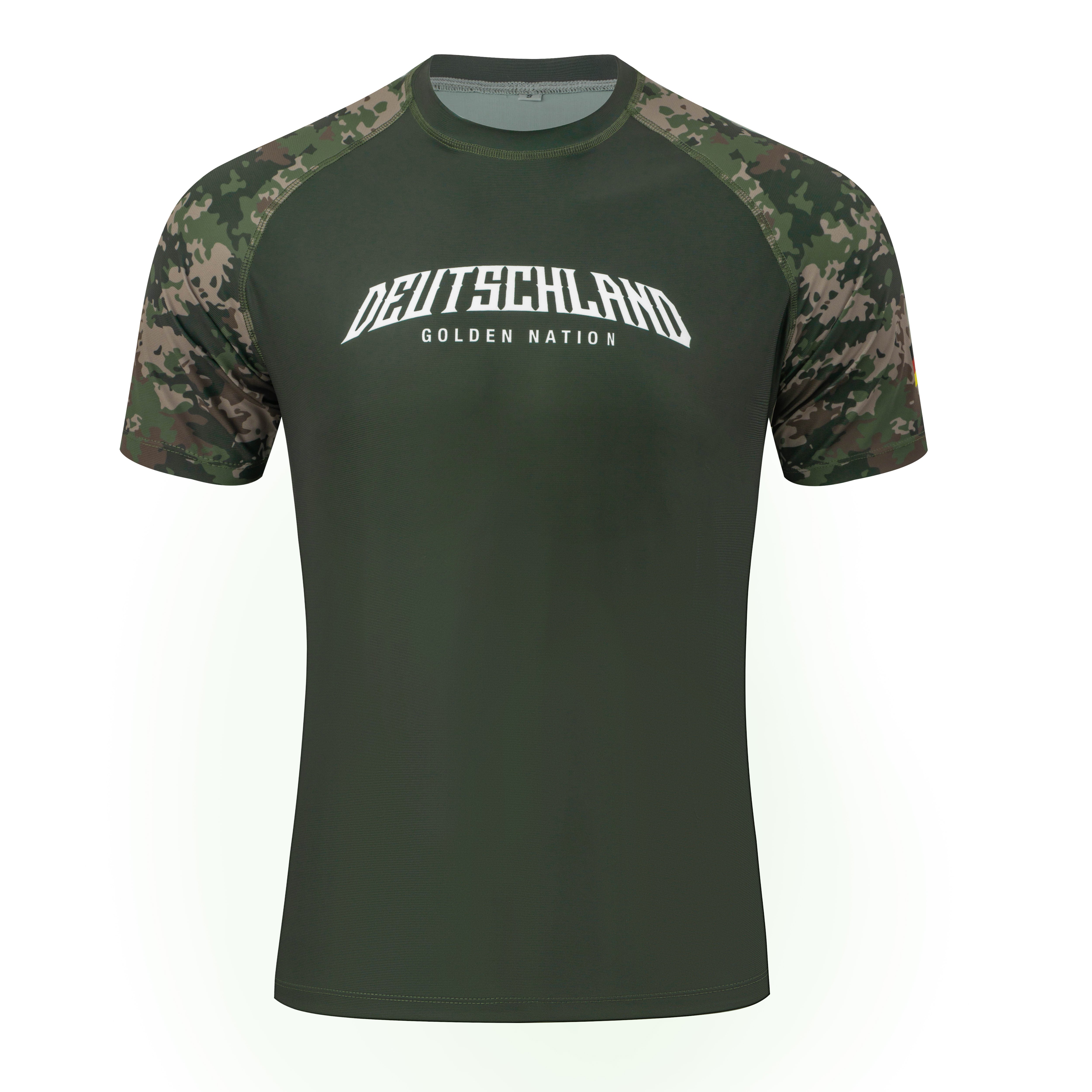 German Rash Guard Deutschland – Rashguard Grün Camo – GOLDEN NATION