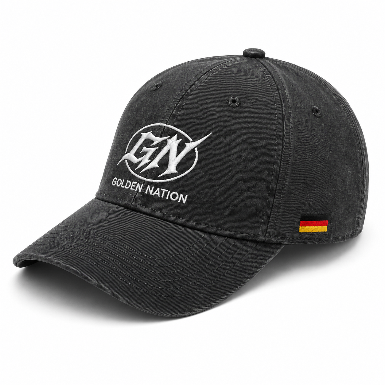 Golden Nation Flaggen Cap – Vintage Grau