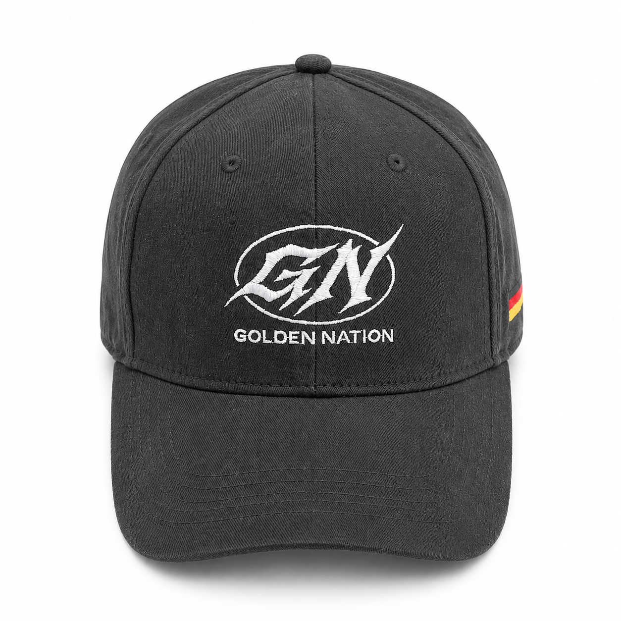 Golden Nation Flaggen Cap – Vintage Grau