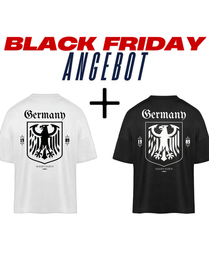 Oversize T-shirt - Schwarz - Weiß