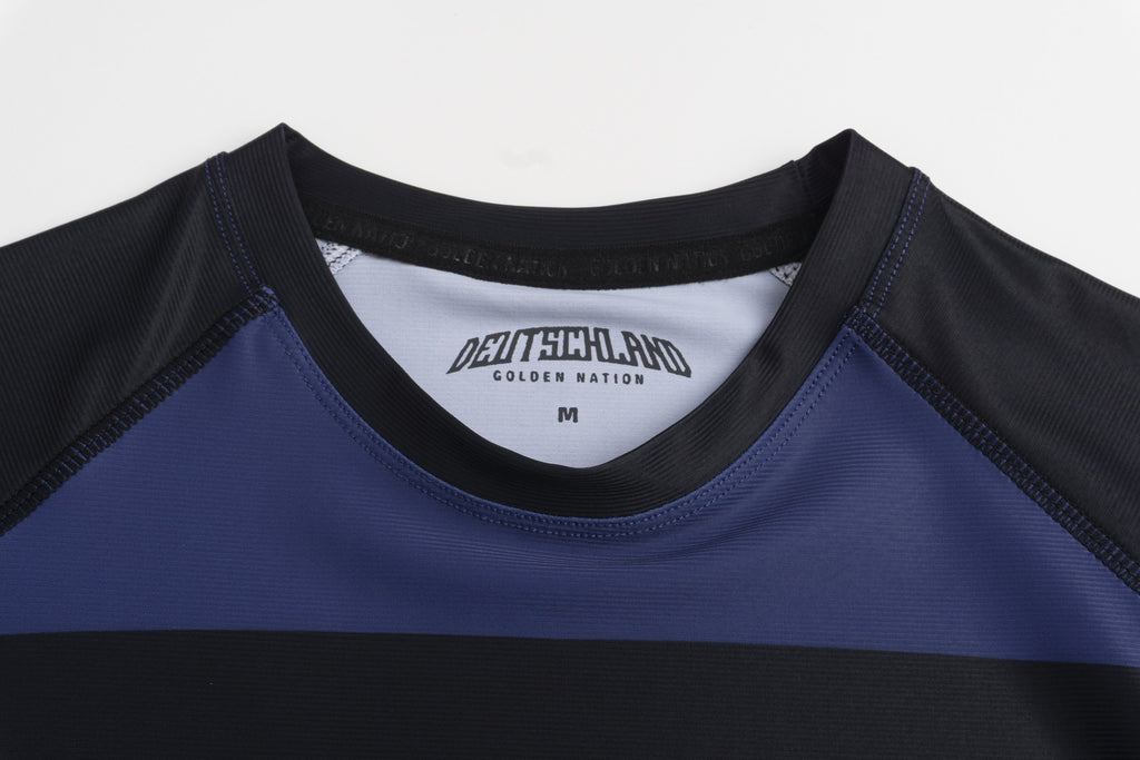 Golden Nation Deutschland Rashguard Blau – Detail