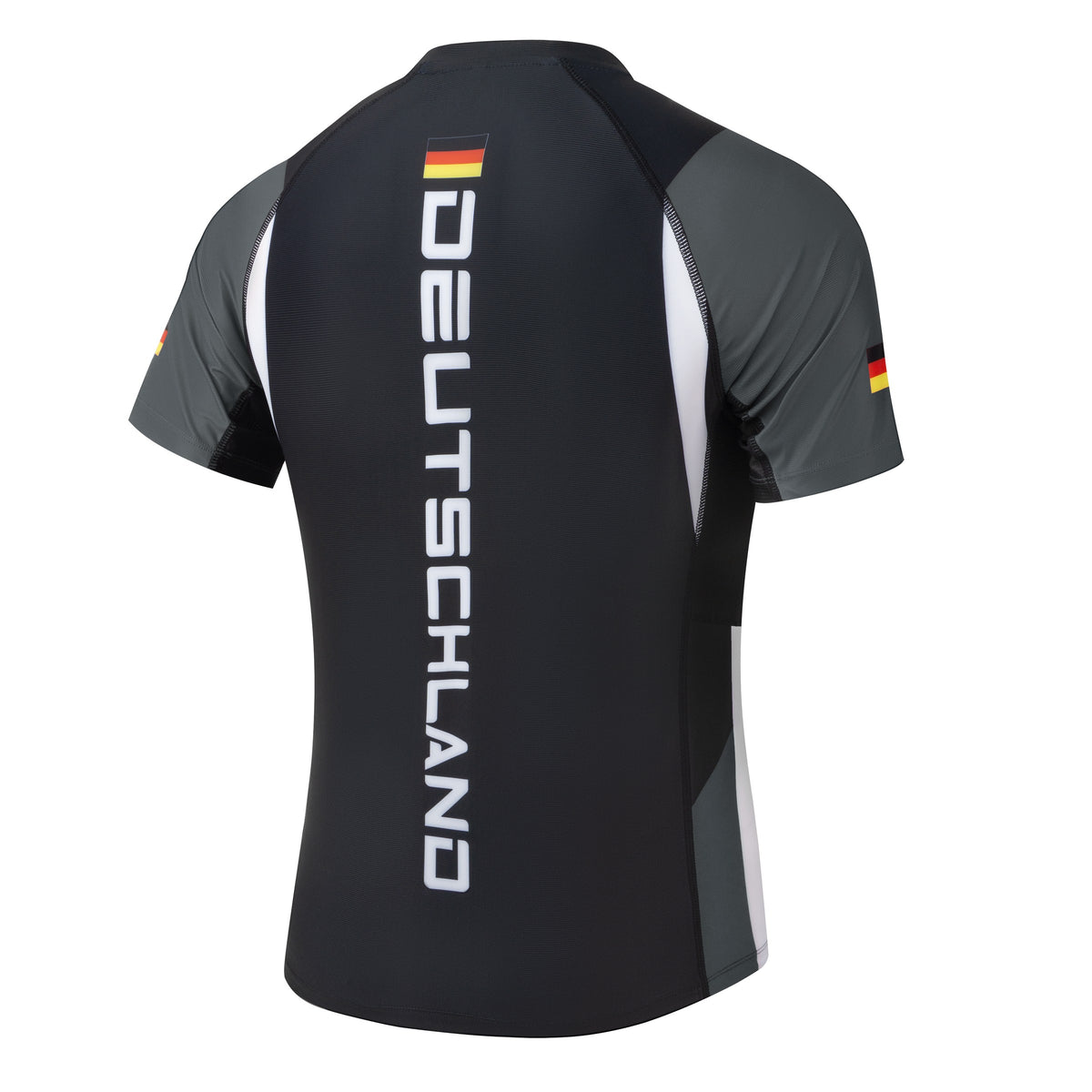 Golden Nation Deutschland Rashguard Grau – Rückseite schräg