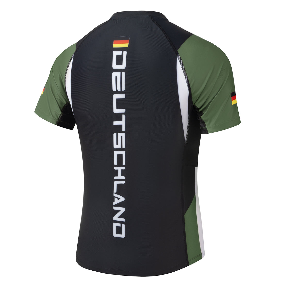 Golden Nation Deutschland Rashguard Grün – Rückseite schräg