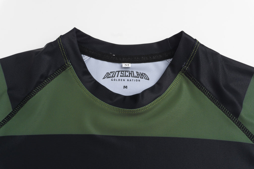 Golden Nation Deutschland Rashguard Grün – Detail