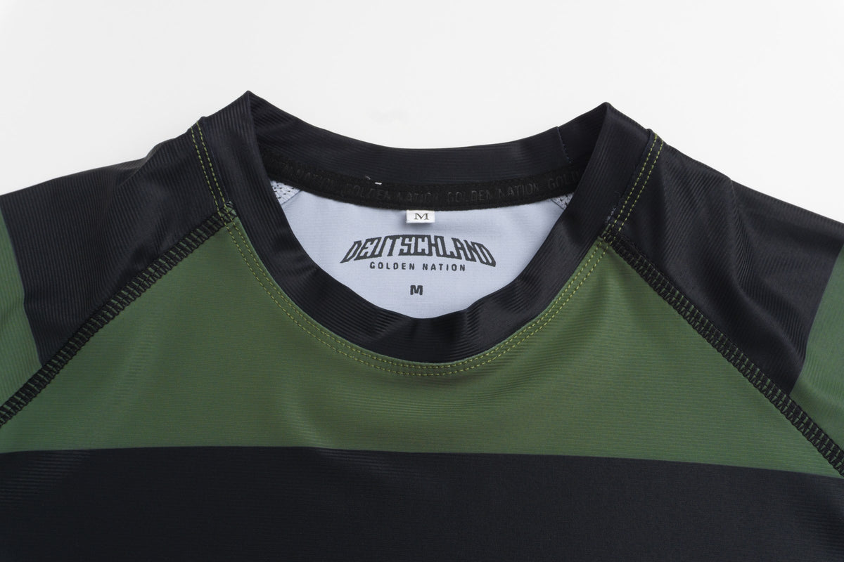 Golden Nation Deutschland Rashguard Grün – Detail