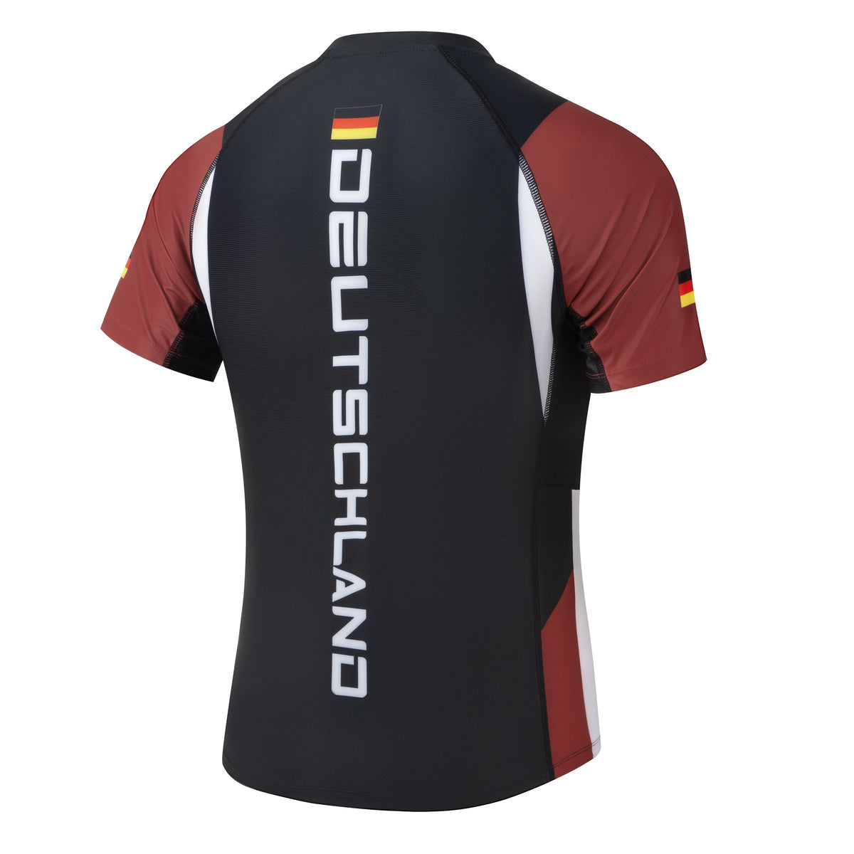Golden Nation Deutschland Rashguard Rot – Rückseite schräg