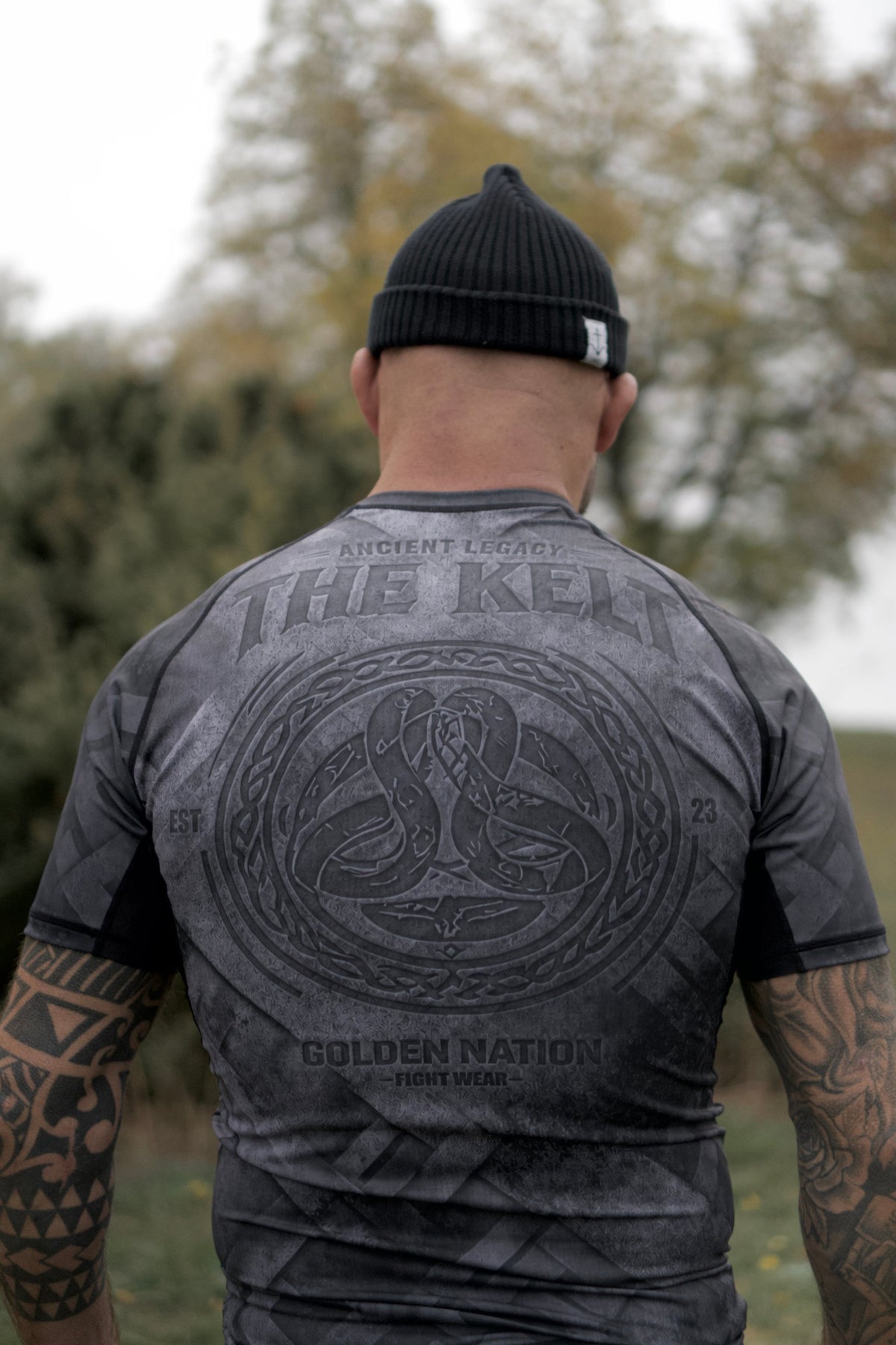 The Kelt Rashguard Ancient Legacy – getragen, Rückseite